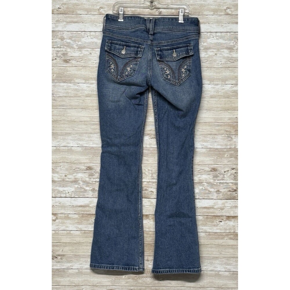 Hollister Low Rise Boot Denim Jeans Embroidered Womens 24 Short 00s